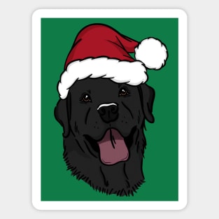 Black Lab Santa Claus Magnet